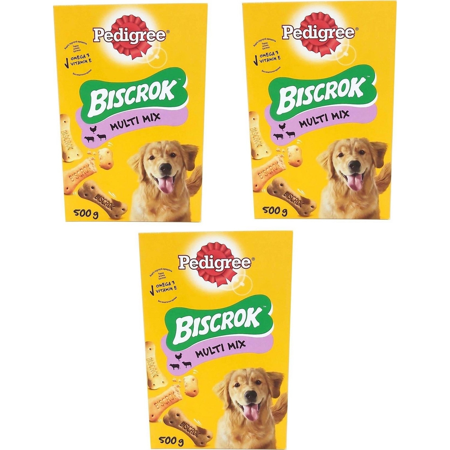 Pedigree Biscrok Multi Mix 500 gr 3’lü Köpek Ödül Bisküvisi