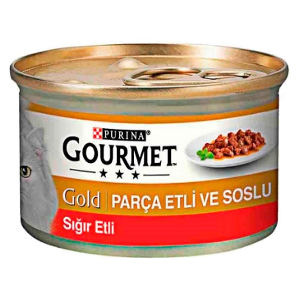 GourmetGold Parça Sığır Etli Kedi Konservesi 85 gr