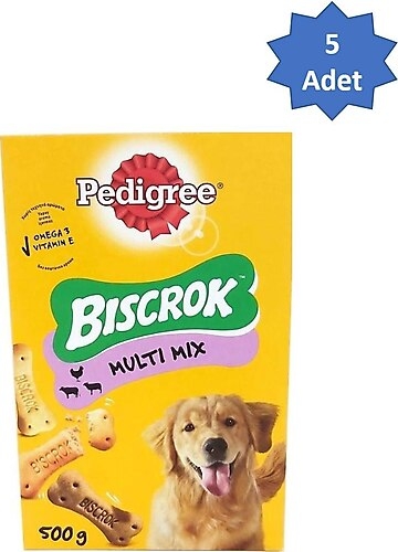 Pedigree Biscrok Multi Mix 500 gr 5’li Köpek Ödül Bisküvisi