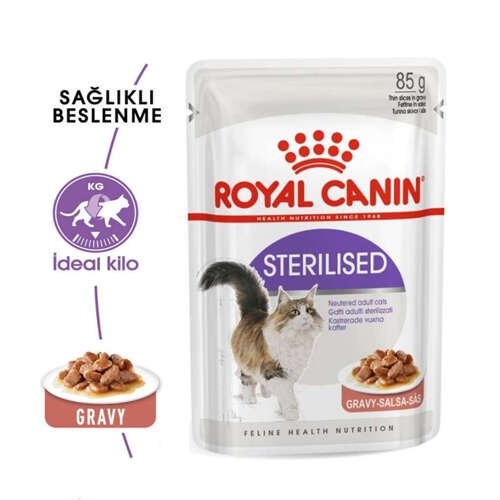 Royal Canin Gravy Sterilised Kısırlaştırılmış Yaş Kedi Maması 1 Adet x 85 Gr