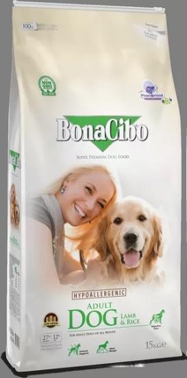 BonaCibo Adult Dog Lamb & Rice Kuzu Etli ve Pirinçli Yetişkin Köpek Maması 4 KG