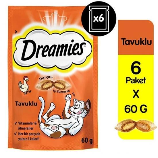 Dreamies Tavuklu 60 gr 6’lı Kedi Ödül Maması