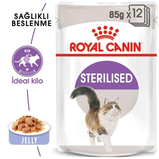 Royal Canin Jelly Sterilised Kısırlaştırılmış Yaş Kedi Maması 12 Adet x 85 Gr