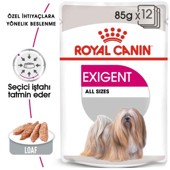 Royal Canin Exigent Adult Tüm Irklar İçin Köpek Yaş Maması 12 Adet x 85 Gr